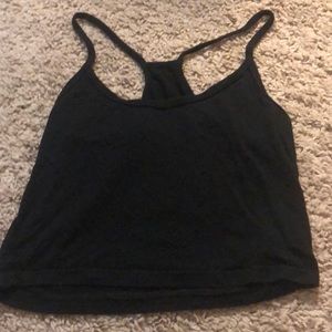 Small black crop top.